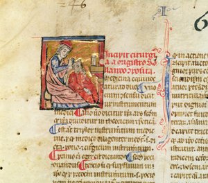 Ms Lat. 7134 fol.1 Trepanation, aus Chirugie de Maitre Rolandi