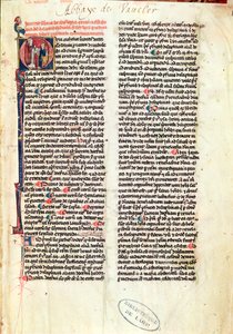 Ms de Vauclair 160 Fol.1 Seite aus der Summe der Theologie von St. Thomas von Aquin