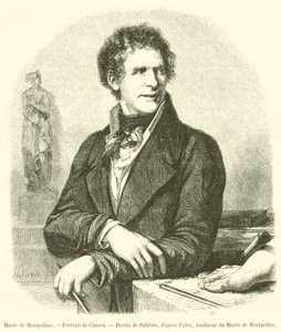 Musee de Montpellier, Porträt von Canova (Stich) von French School