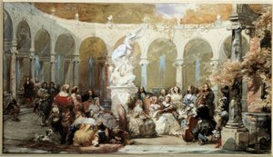 Musikalische Szene in den Gärten von Versailles