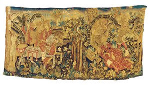 Mythologisches Wandteppichfragment, Straßburg, ca. 1470-80