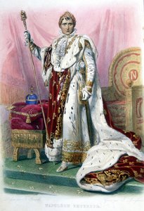 Napoleon I im Kostüm von Sacre - in „Plutarque Français“