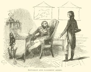 Napoleon und Präsident Aubry (Gravur)