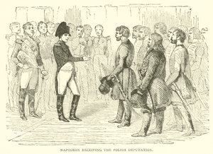 Napoleon empfängt die polnische Deputation (Gravur) von French School