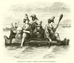 Navigation auf den Balsas (Gravur) von French School