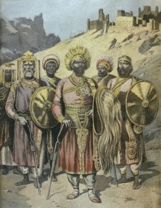 Negus von Abessinien, Menelik II., Illustration aus Le Petit Journal, November 1895