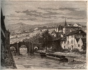 Nérac - Lot-et-Garonne - Gravur in „La France illustrée: géographie, histoire, administration statistique“ von V.A. Malt-Brown. 1884