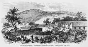 Neukaledonien, Isle of Nou, das Gefängnis, ca. 1871-80 von French School