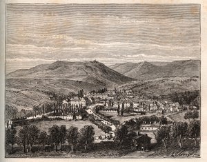 Niederbron-les-Bains im Elsass - Gravur in „La France illustree: geographie, histoire, administration statistique“ von V.A. Malt-Brown. 1884