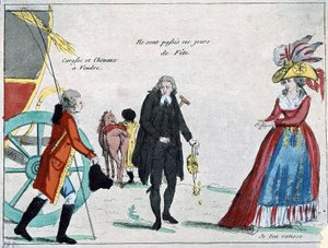 Adel, Klerus und Bürgertum ohne Geld, Karikatur der Revolution, Ende 18. Jahrhundert von French School