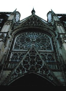 Nördliches Rosettenfenster, ca. 1280 von French School