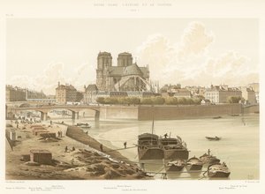 Notre-Dame, Bischofssitz und Kreuzgang, 1830 von French School