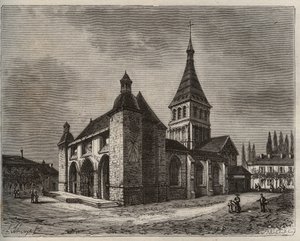 Notre Dame de Wassy - Haute-Marne in der Region Champagne-Ardenne - Gravur in „La France illustrée: Geographie, Geschichte, statistische Verwaltung“ von V.-A. Malt-Brown. 1884