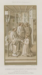 Octavian de Saint Gelais präsentiert seine Übersetzung von Ovid von French School