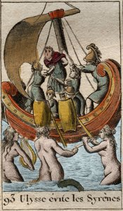 Odyssee von Homer: Odysseus entgeht der Falle des Gesangs der Sirenen. Aus „Mythologie der Jugend“ von Pierre Blanchard 1803.