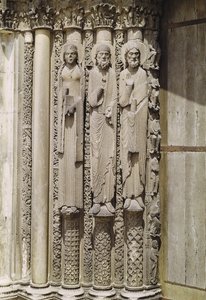 Alttestamentliche Figuren vom königlichen Portal der Westfassade, ca. 1145-50