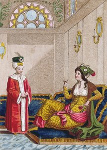 Osmanischer Kronprinz mit seiner Lieblingssultana, ca. 1813