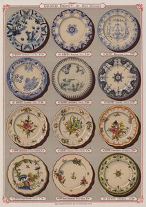 Seite aus dem Katalog des Grand Depot de Porcelaines, Faiences et Verreries von French School