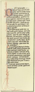 Seite der Troubadour-Poesie von French School