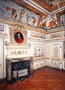 Bemalter Raum mit polychromen Motiven, ca. 1660 von French School