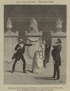 Palladianisches Ritual in einer Frauenloge (Stich) von French School