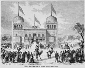 Parc du Montsouris: der Palais du Bey in Tunis auf der Weltausstellung von 1867.