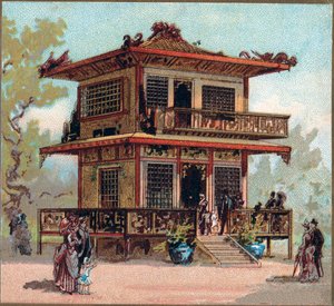 Paris. Weltausstellung 1889: Der Japan-Pavillon