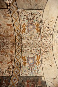 Pfarrkirche Església de la Mare de Déu de Solers. Innenraum. Das Kirchenschiff, die Decken. Wandmalereien. 16. Jahrhundert.