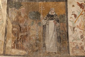 Pfarrkirche (Església de la Mare de Déu de Solers). Innenraum. Die Schiffe. Wandmalereien. Detail. 16. Jahrhundert (?).