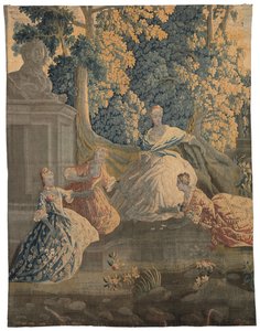 Pastorale Tapisserie, Aubusson oder Felletin, drittes Viertel des 18. Jahrhunderts
