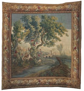 Pastorale Tapisserie, Beauvais, Mitte des 18. Jahrhunderts