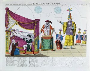 Aufführung von Dornröschen nach dem Märchen von Charles Perrault, im Vaudeville-Theater, Paris, ca. 1820
