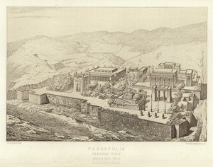 Persepolis, Gesamtansicht, Vogelperspektive, restauriert von Ch Chipiez von French School