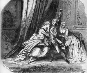 Philipp II., Herzog von Orléans (der Regent) (1674-1723) und seine beiden Töchter Marie Louise Elisabeth d