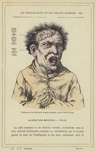 Physiognomie eines Geisteskranken mit allgemeiner Lähmung in einem Wutanfall