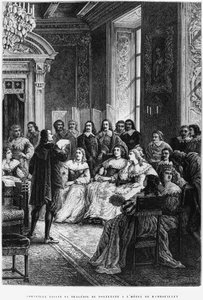 Pierre Corneille (1606-84) liest Polyeucte im Hotel de Rambouillet, ca. 1880