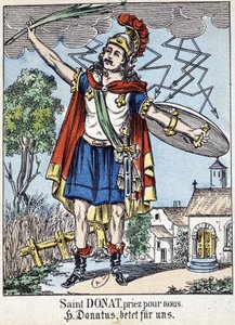 Frommes Bild Saint Donat, bete für uns von French School
