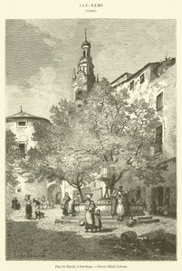 Marktplatz in San-Remo (Stich) von French School