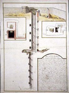 Plan und Querschnitt eines Brunnens, ca. 1700