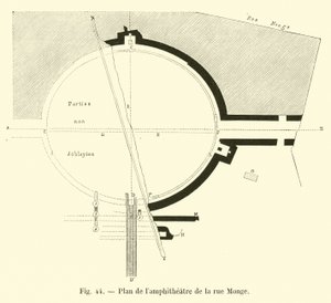 Plan des Amphitheaters der Rue Monge von French School