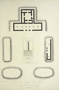 Plan der Ruinen von Mitla in der Provinz Oaxaca, Illustration aus 