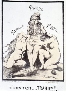 Politische Karikatur „Alle drei... verraten!“