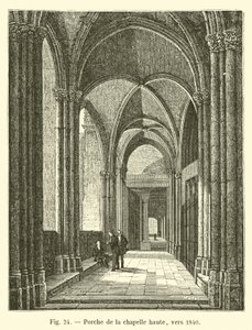 Portal der oberen Kapelle, um 1840 von French School