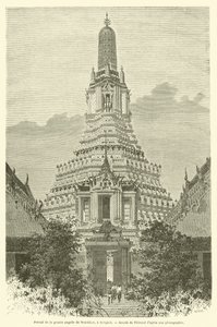 Portal der großen Pagode von Wat-Chan in Bangkok von French School