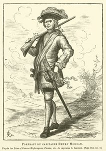Porträt von Kapitän Henry Morgan von French School