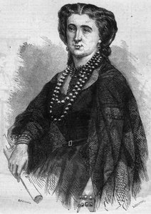 Porträt von Anna de La Grange (Lagrange) (1824-1909), französische Sängerin. Gravur in „Le Monde Illustré“ Nr. 341 vom 24. Oktober 1863 von French School