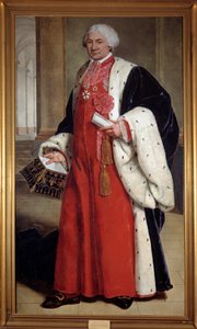 Porträt en pied von Claude Ambroise Regnier (1746-1814), Anwalt im Parlament und Abgeordneter im Dritten Stand, Justizminister von 1802 bis 1813 Anonymes Gemälde. 18. Jahrhundert. Nancy, Musée Historique Lorrain von French School