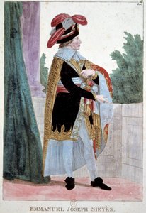 Porträt von Abbé Emmanuel Sieyès (1748 - 1836), Mitglied des Exekutivrats. Gravur des 19. Jahrhunderts. Paris, Musée Carnavalet von French School