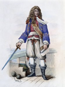 Porträt von Admiral Anne Hilarion de Costentin (Cotentin), Graf von Tourville (1642-1701) - in „Le Plutarque français“, von Mennechet, Paris von French School