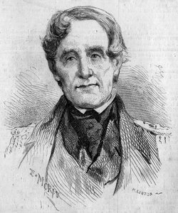 Porträt von Admiral Edmund Lyons (1790-1858), Kommandant der britischen Marine während des Krimkriegs (1853-1856). Gravur von Morin in „Le Monde Illustré“ Nr. 85 vom 4. Dezember 1858. von French School